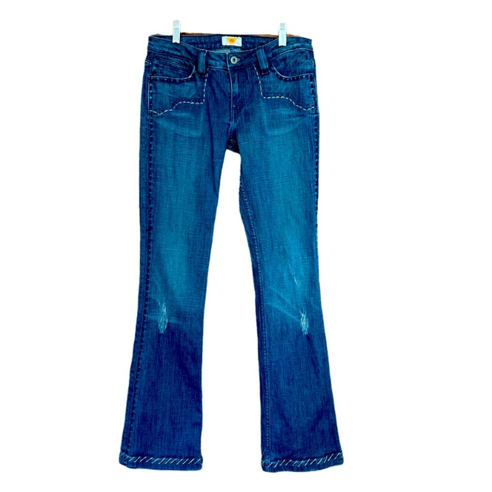 Antik Denim Women's Blue Flare Jeans